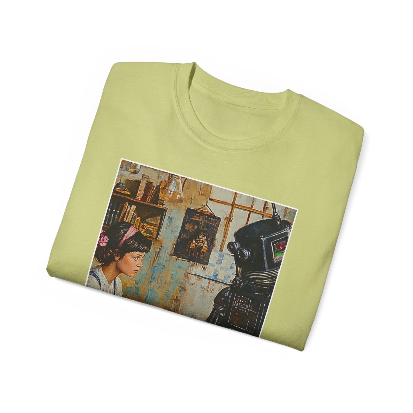 Robot and his Master - Pistachio Green Chess T Shirt