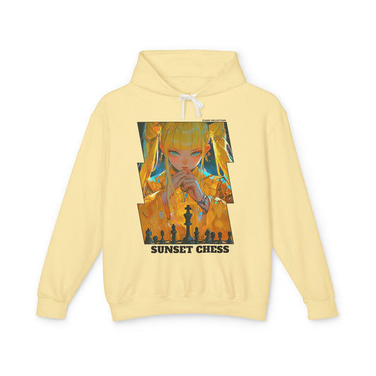 Yellow Anime Warrior - Yellow Chess Hoodie