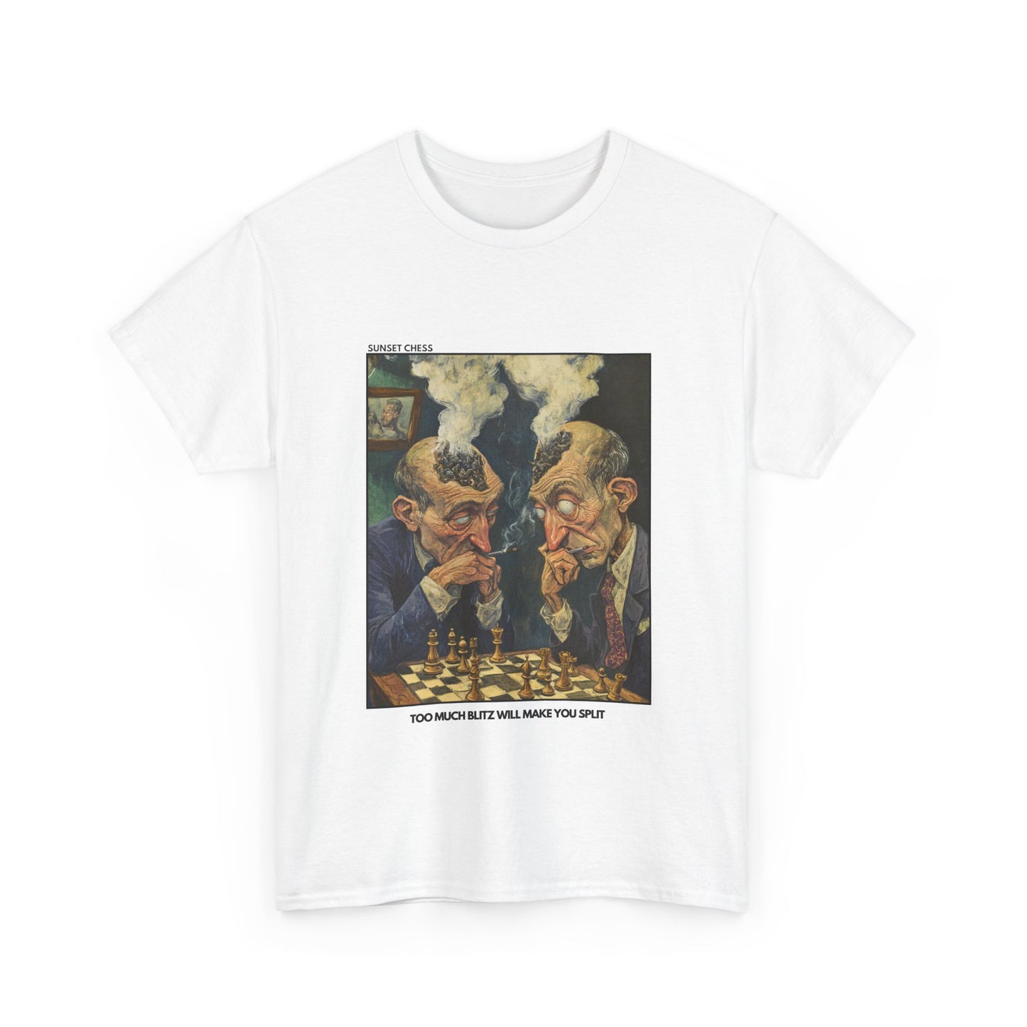 Blitz Ah Make Them Split  - White Chess T Shirt