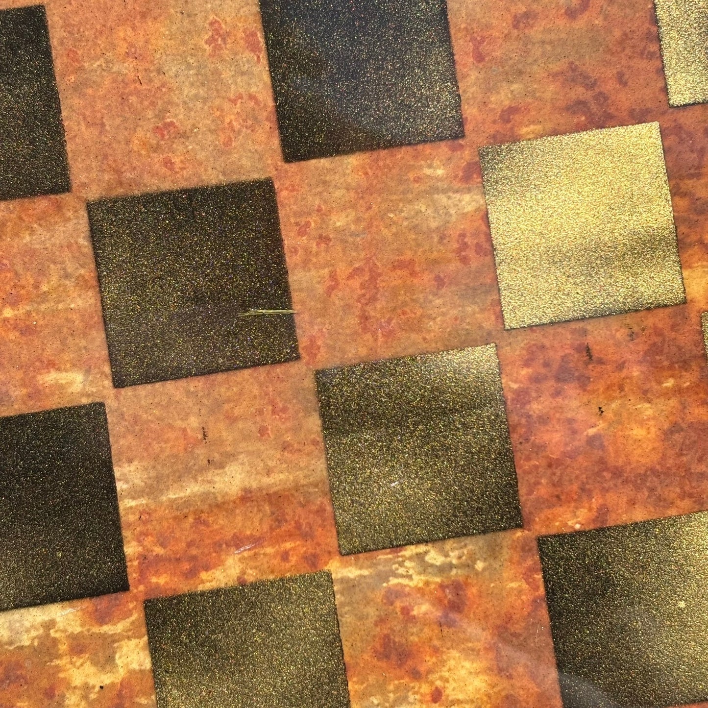 Rustic Orange - Resin Coated Chess Board