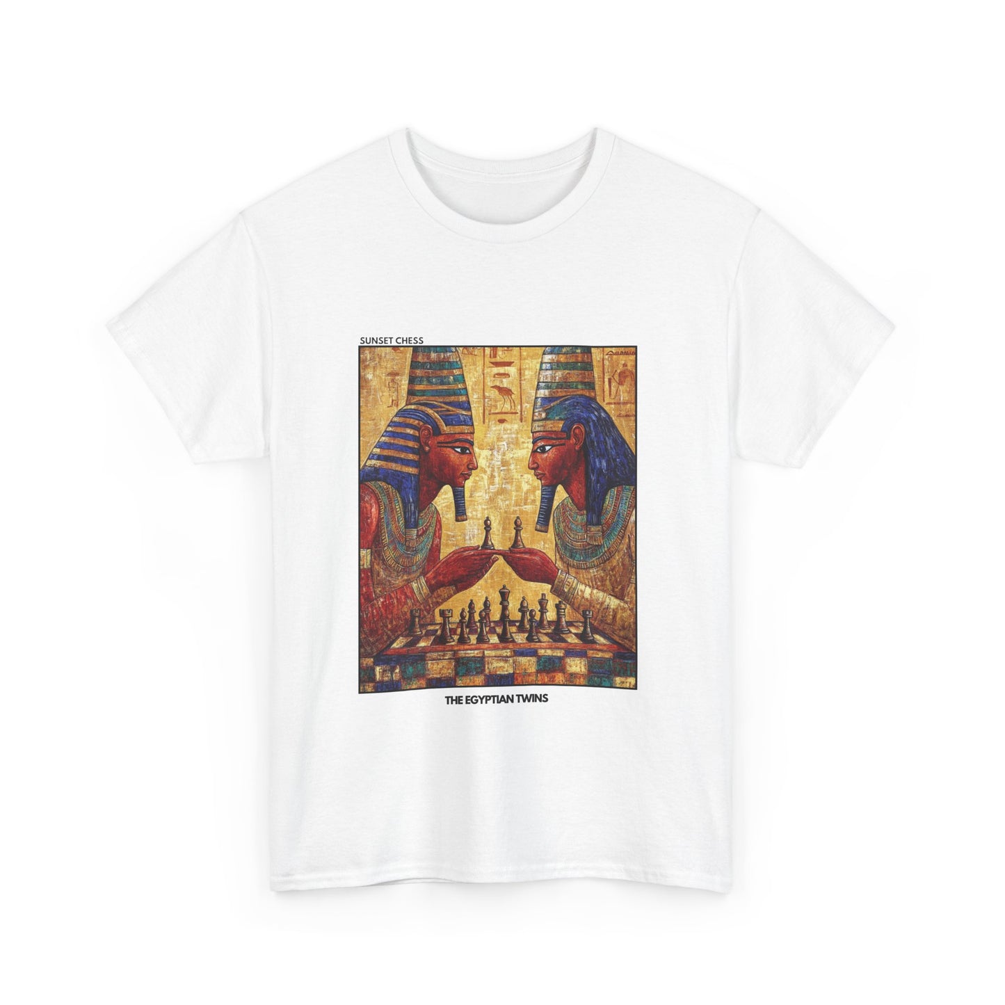 Egyptian Twins - White Chess T Shirt