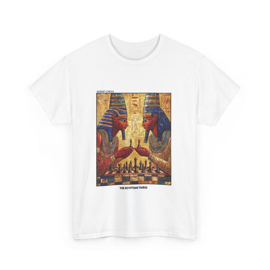 Egyptian Twins - White Chess T Shirt