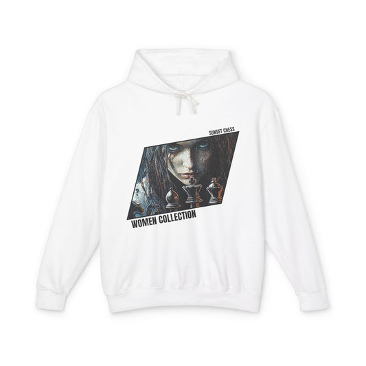 Warrior In The Dark - White Chess Hoodie