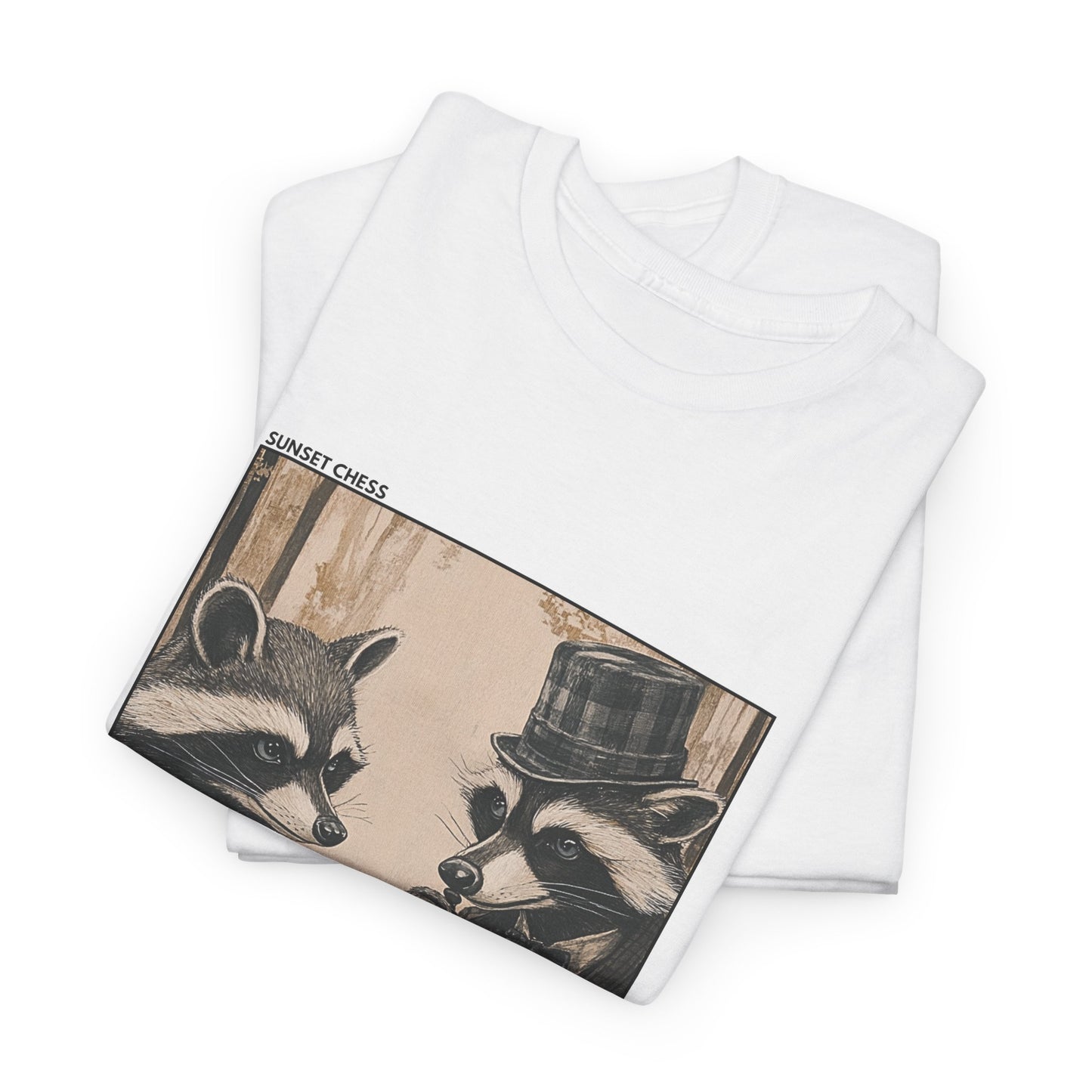 Racoons Play Chess - White Chess T Shirt