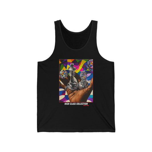 Diamond In The Rough - Black Chess Tank Top