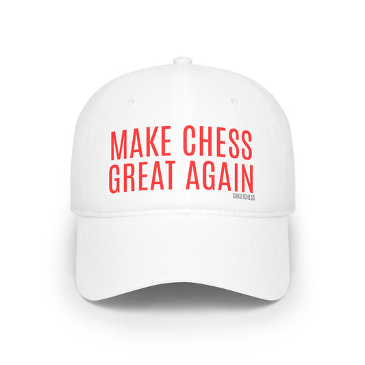 Make Chess Great Again - Sunset Chess White Baseball Cap