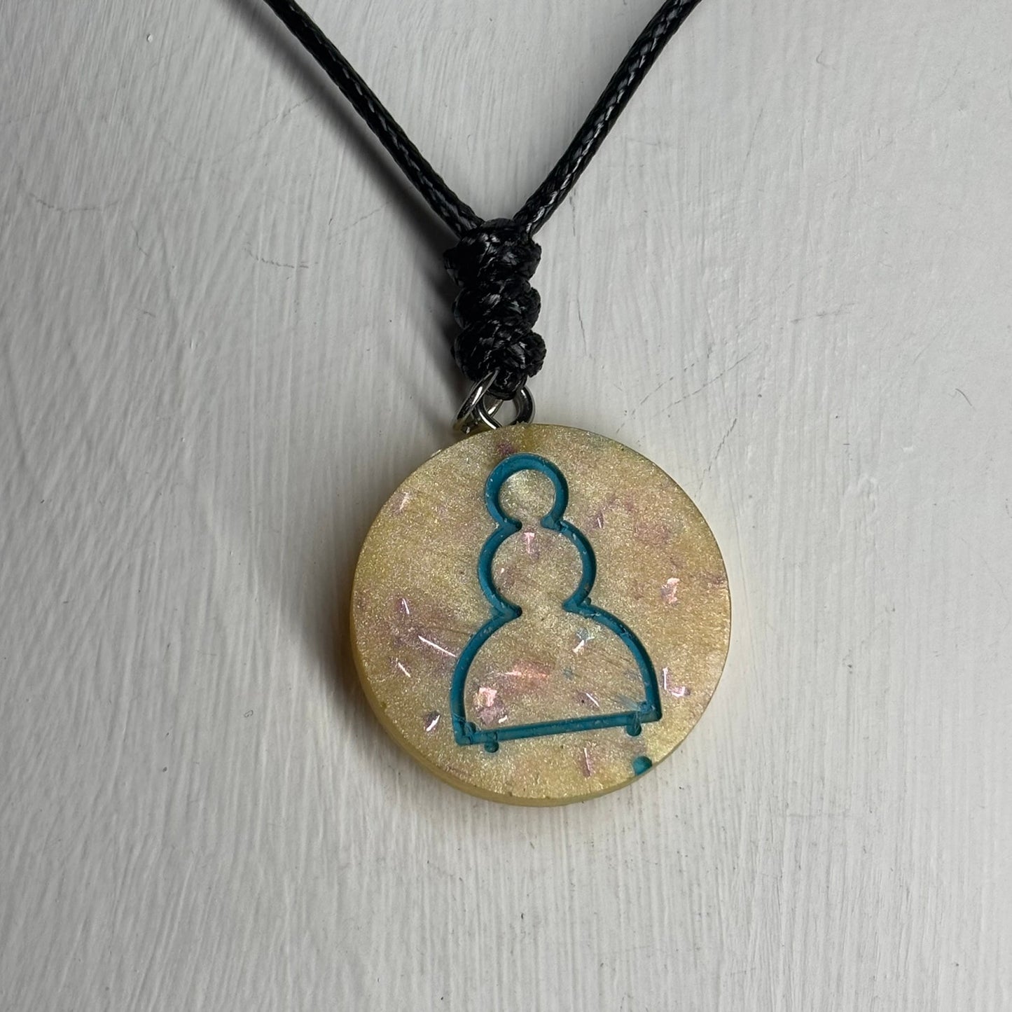 Prestigious Pawn - Handmade Resin Chess Necklace