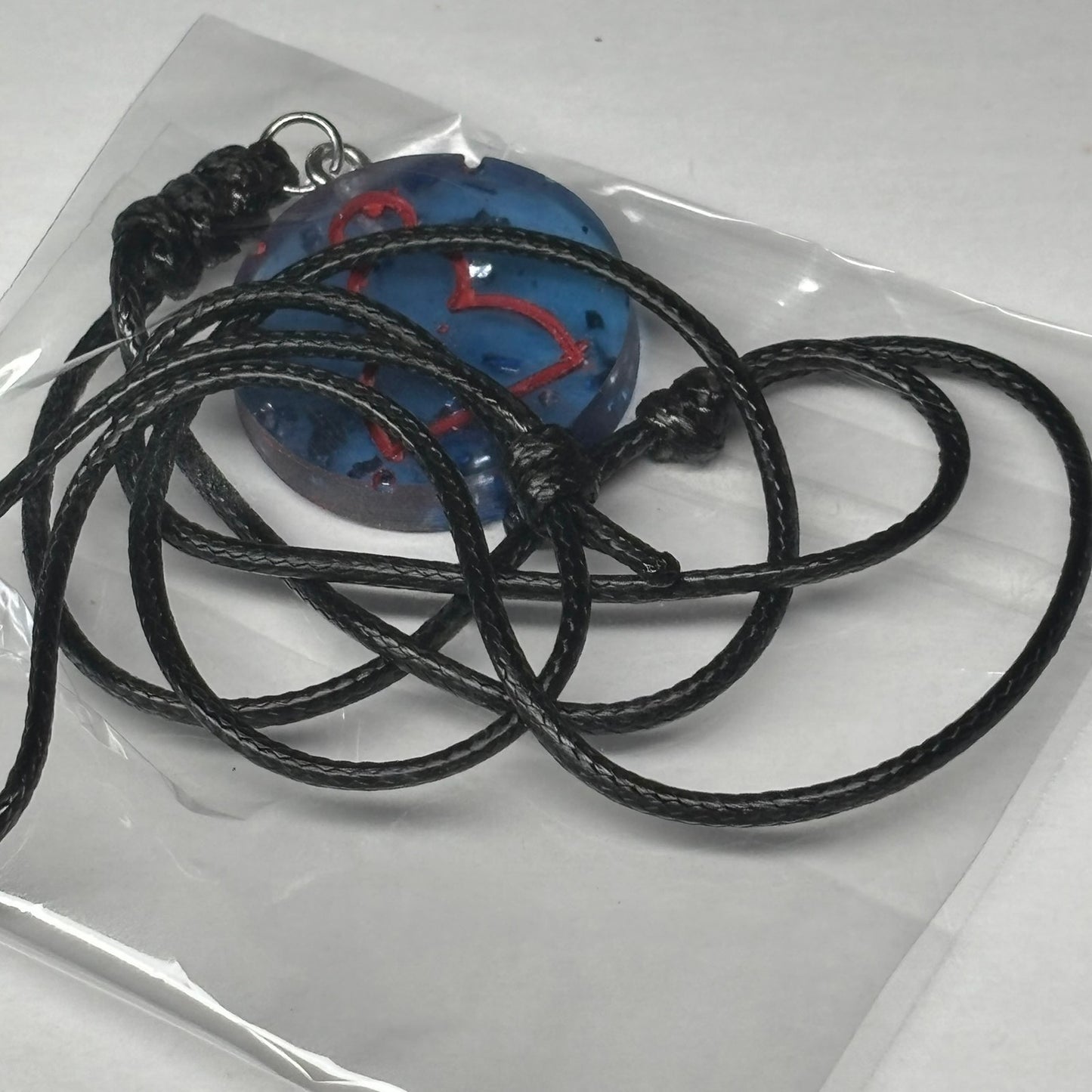 Ocean Blue Pawn - Handmade Resin Chess Necklace