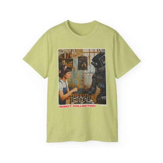 Robot and his Master - Pistachio Green Chess T Shirt