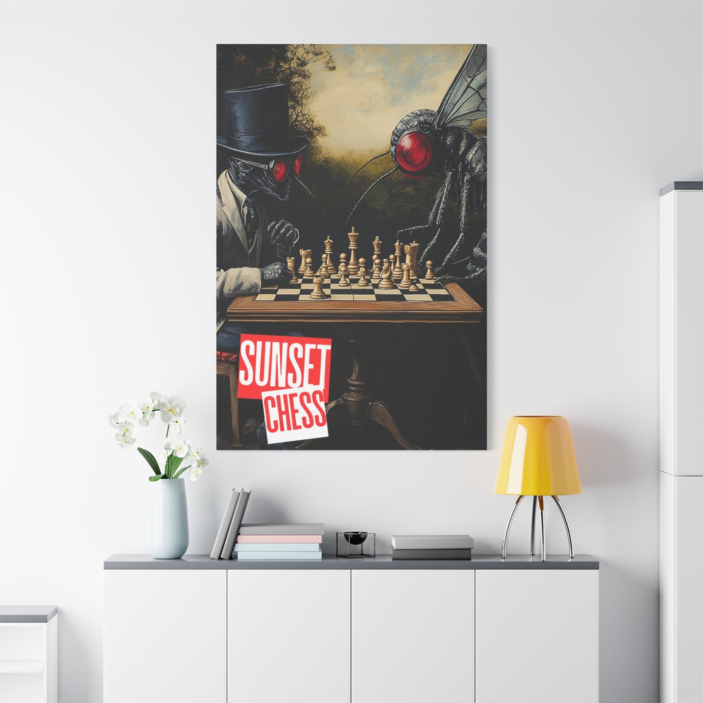 Battle Of The Bugs - Canvas Chess Print 40"x60"
