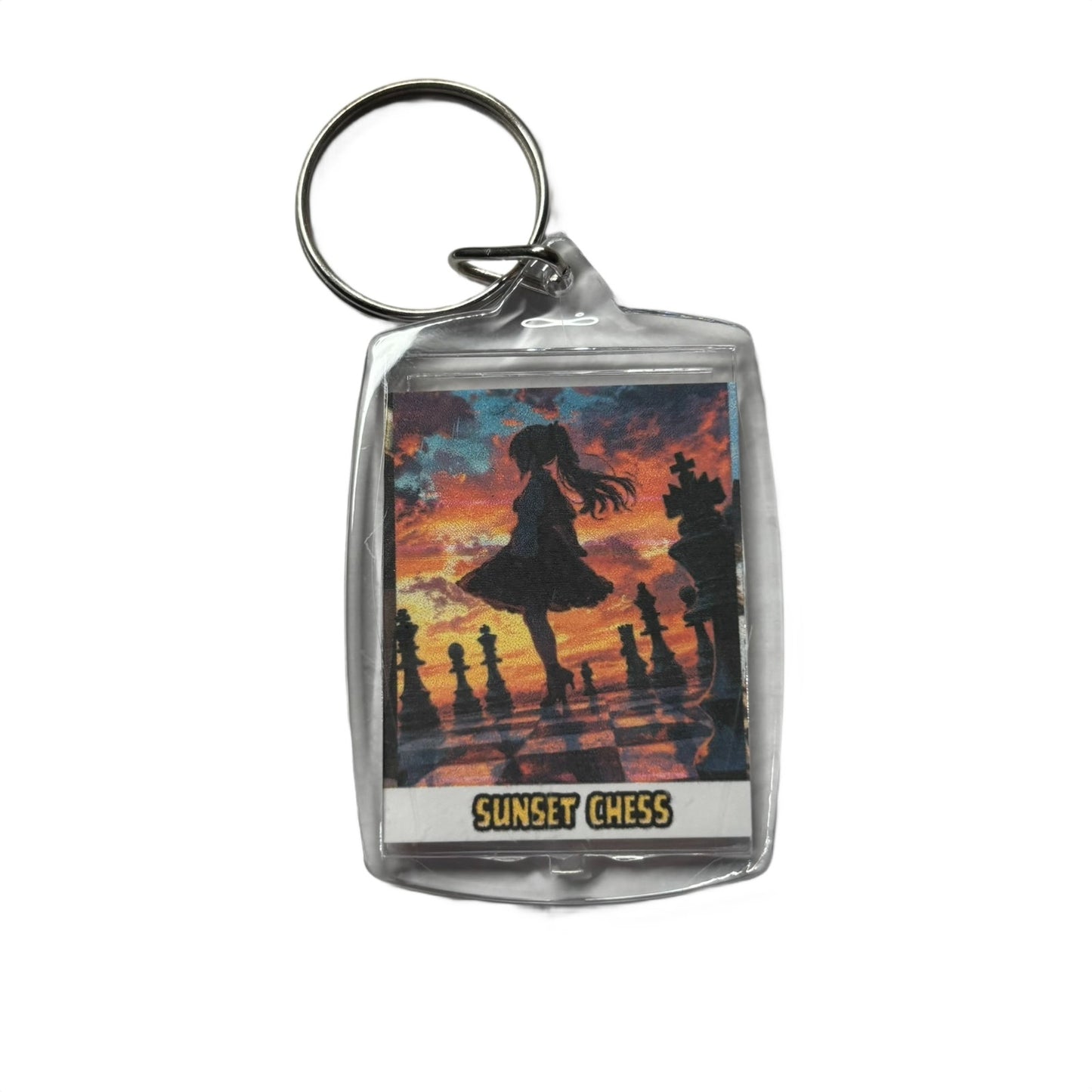 Sunset Dance - Chess  Photo Keychain