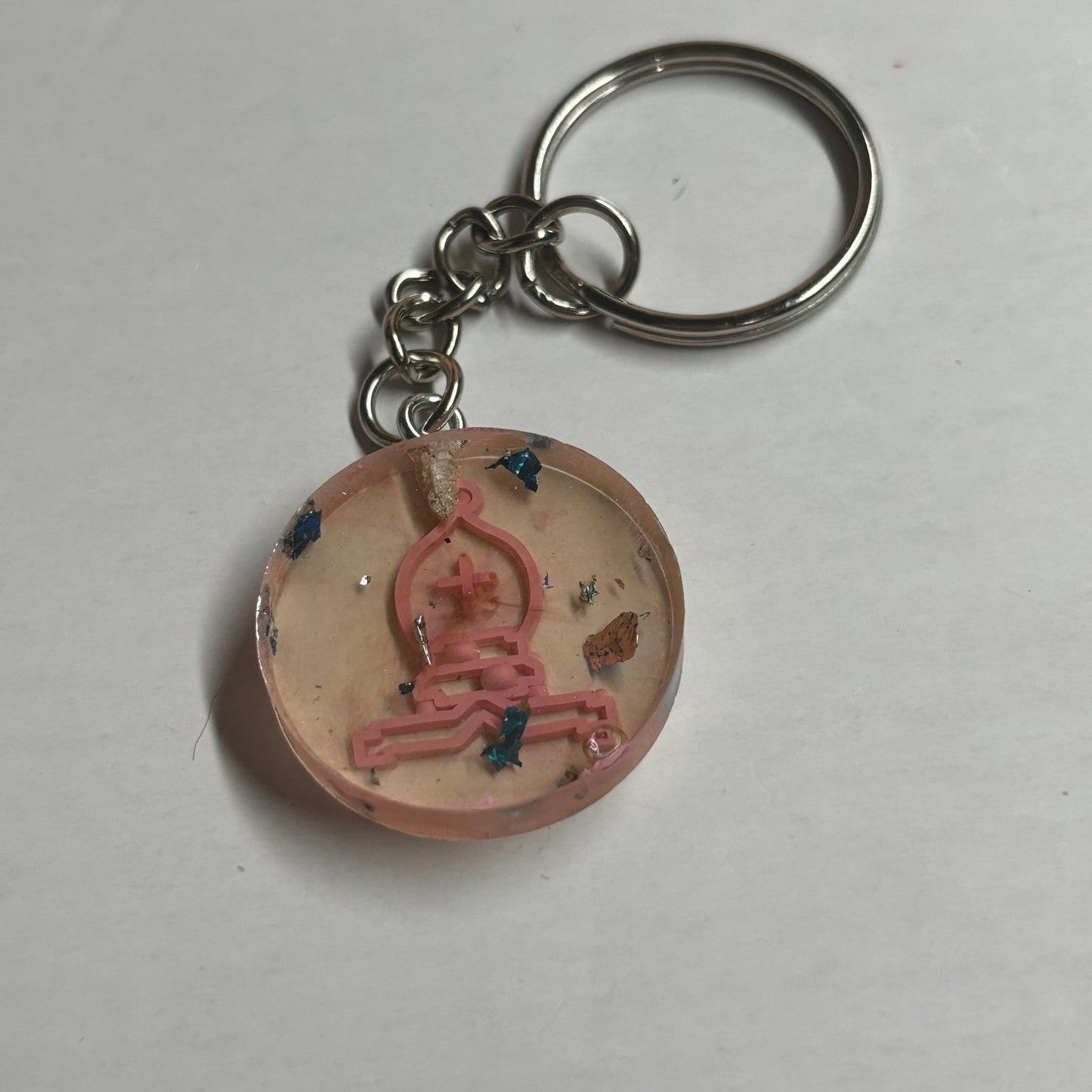 Pink Cream Bishop - Handmade Resin Keychain