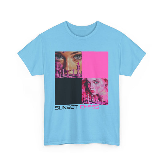 Pink Queen Dice - Sky Blue Chess T Shirt