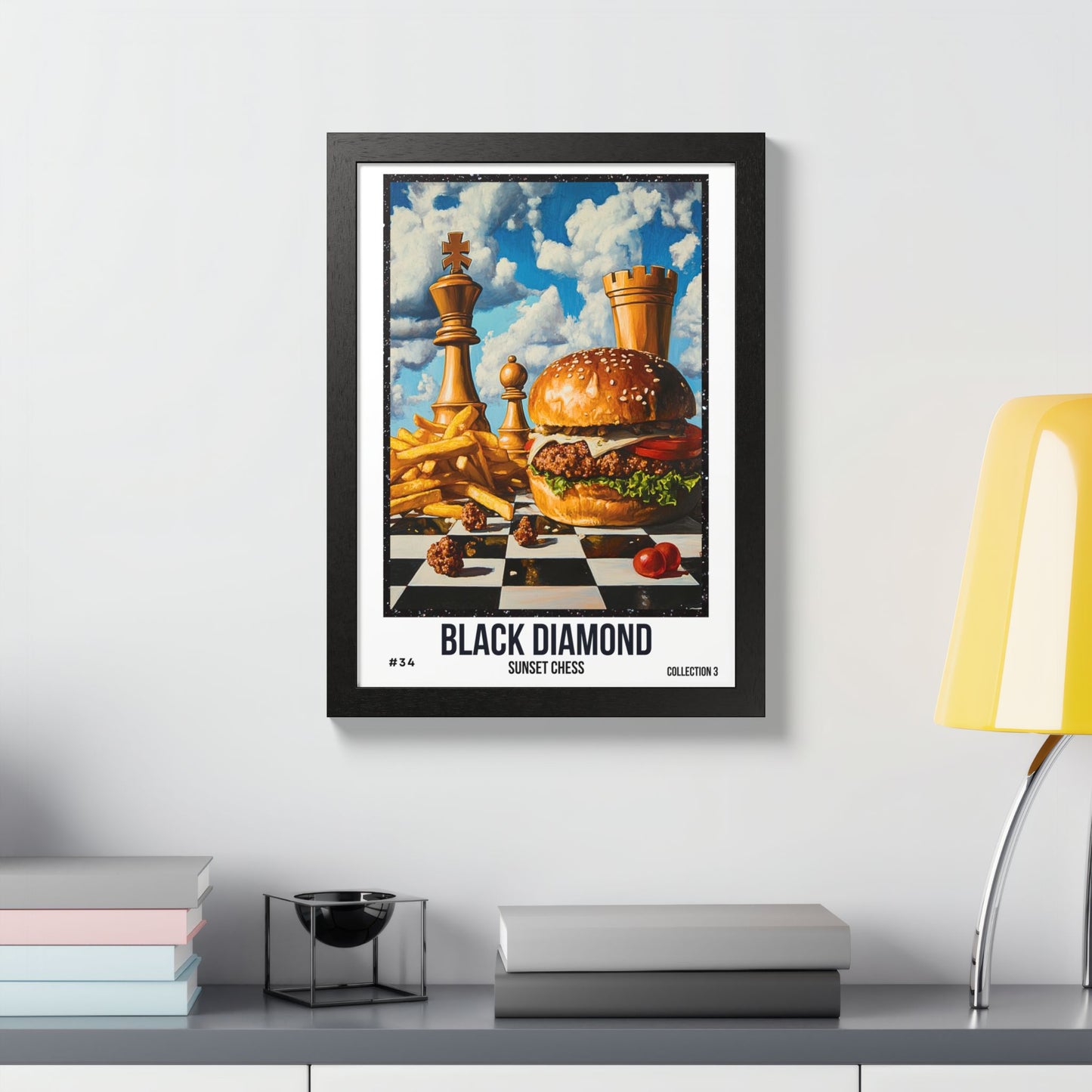Black Diamond - Collection 3 Card #34 - Sunset Card Poster Framed 12"x16"