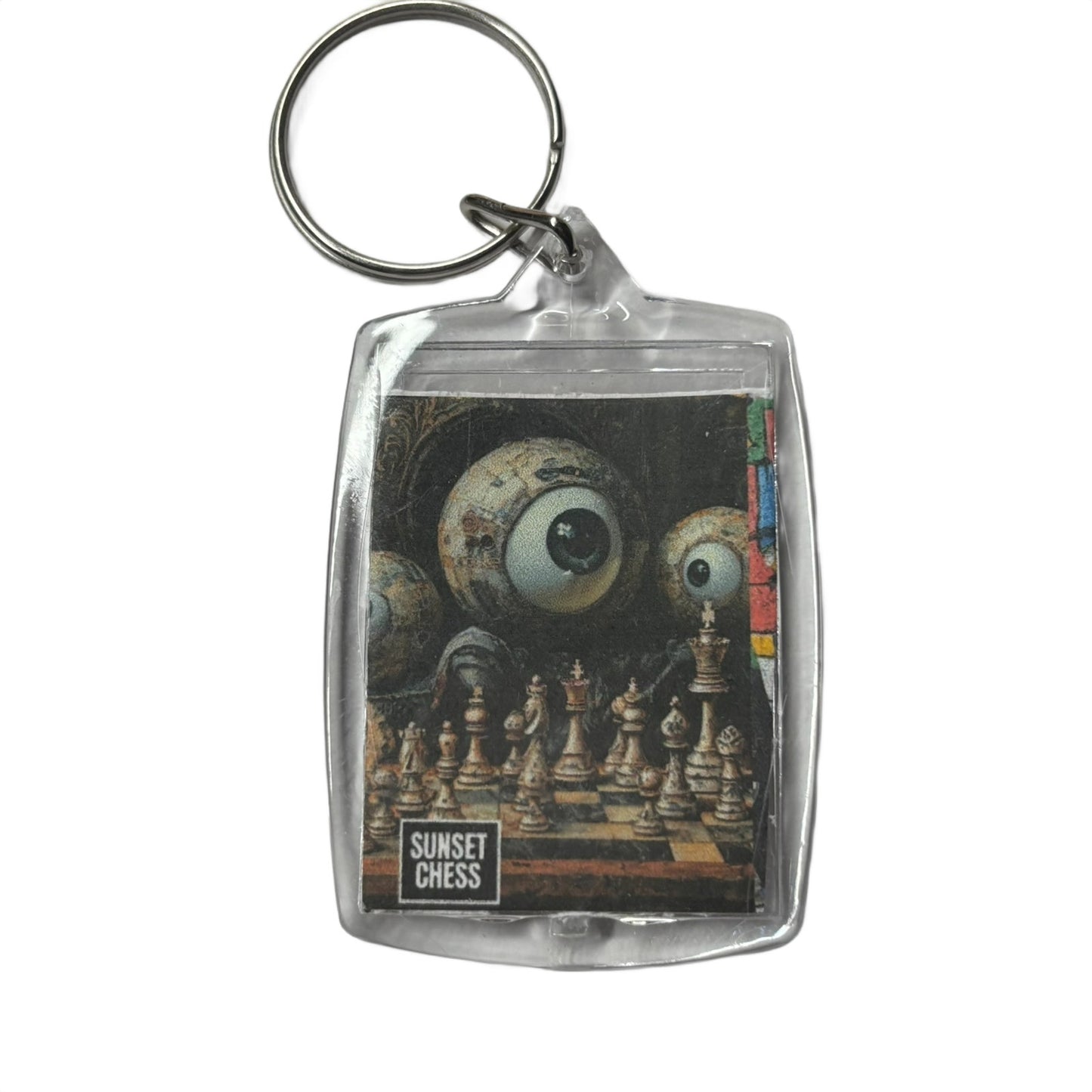 Blob Eyes - Chess  Photo Keychain