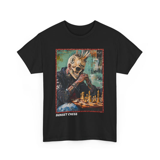 Skull, Bones, & Chess - Black Chess T Shirt