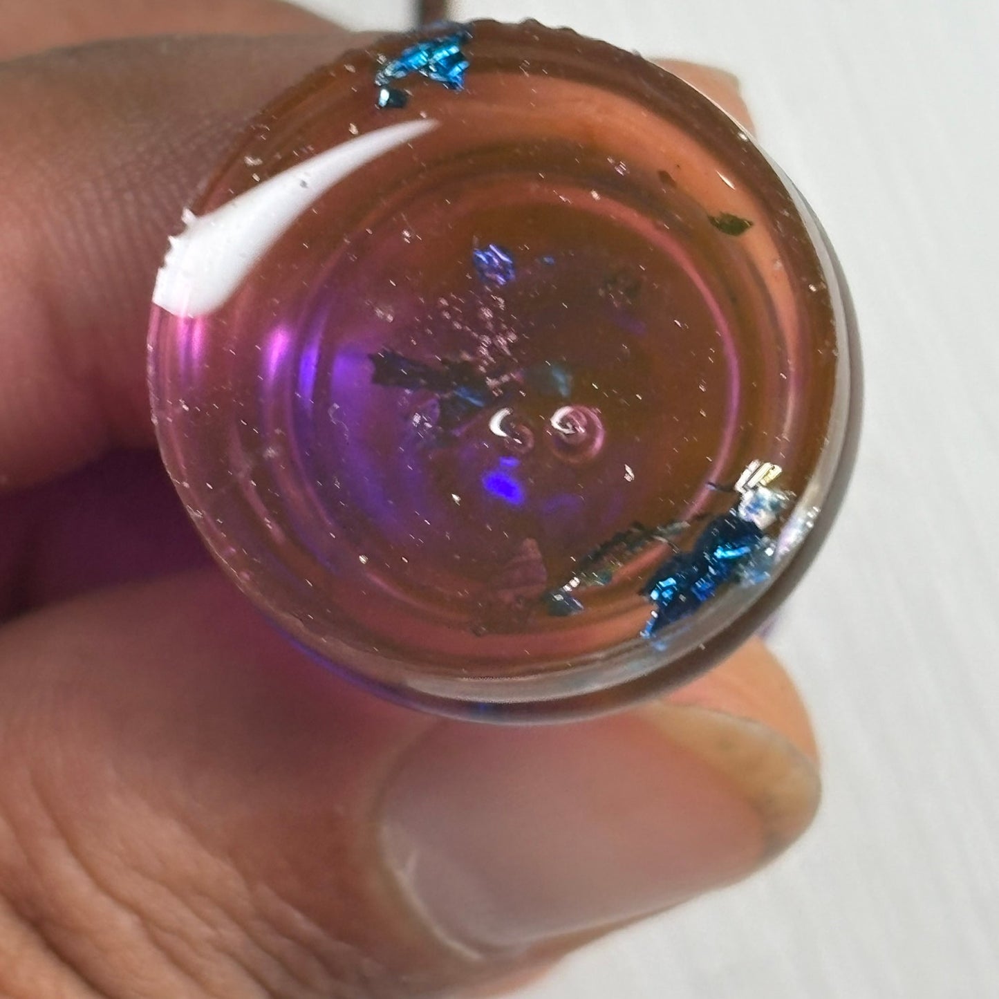 Cosmic Purple Bishop - Handmade Resin Chess Necklace