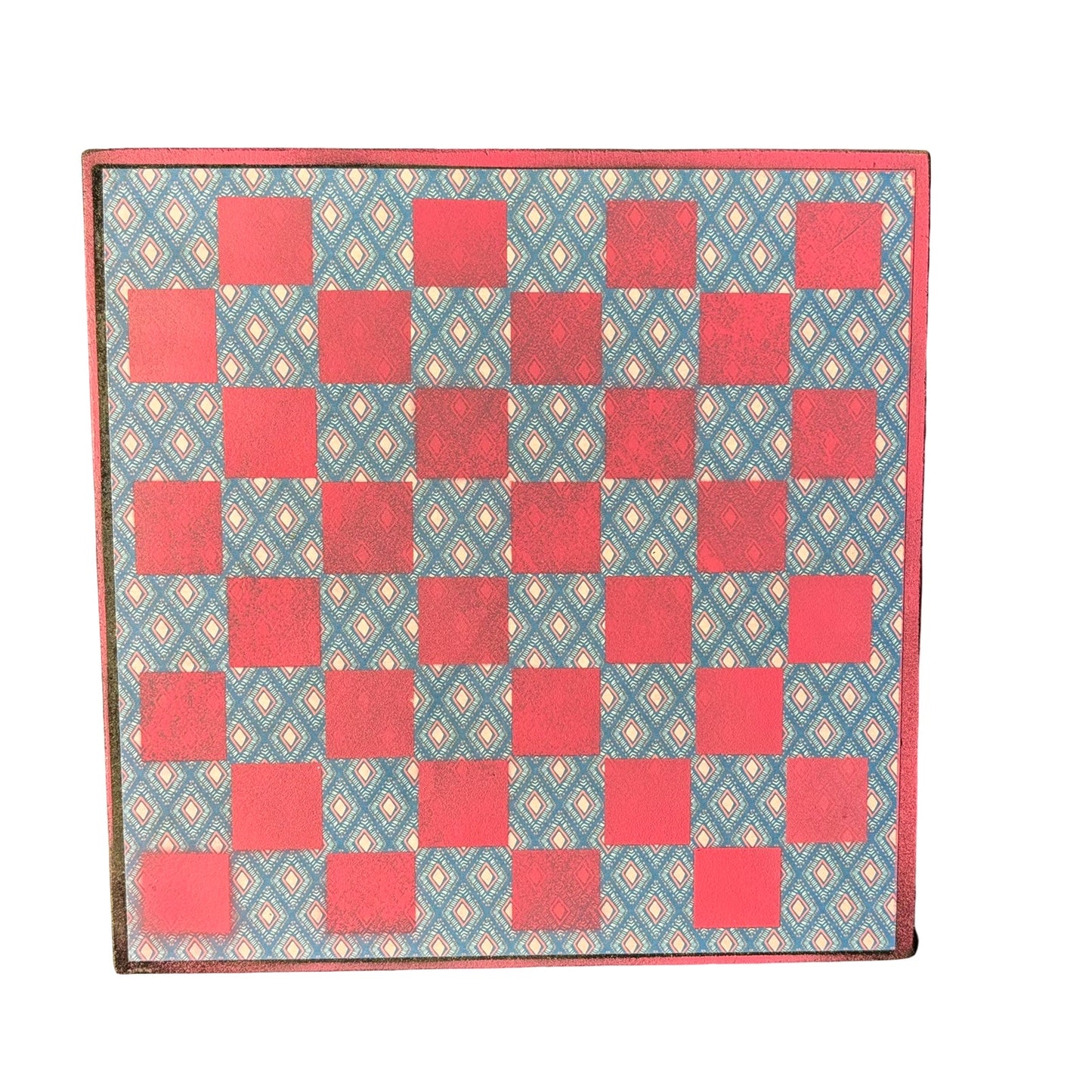 Pink & Blue Pattern - Scrapbook Chess Board