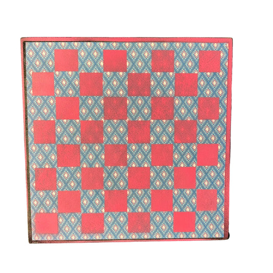 Pink & Blue Pattern - Scrapbook Chess Board