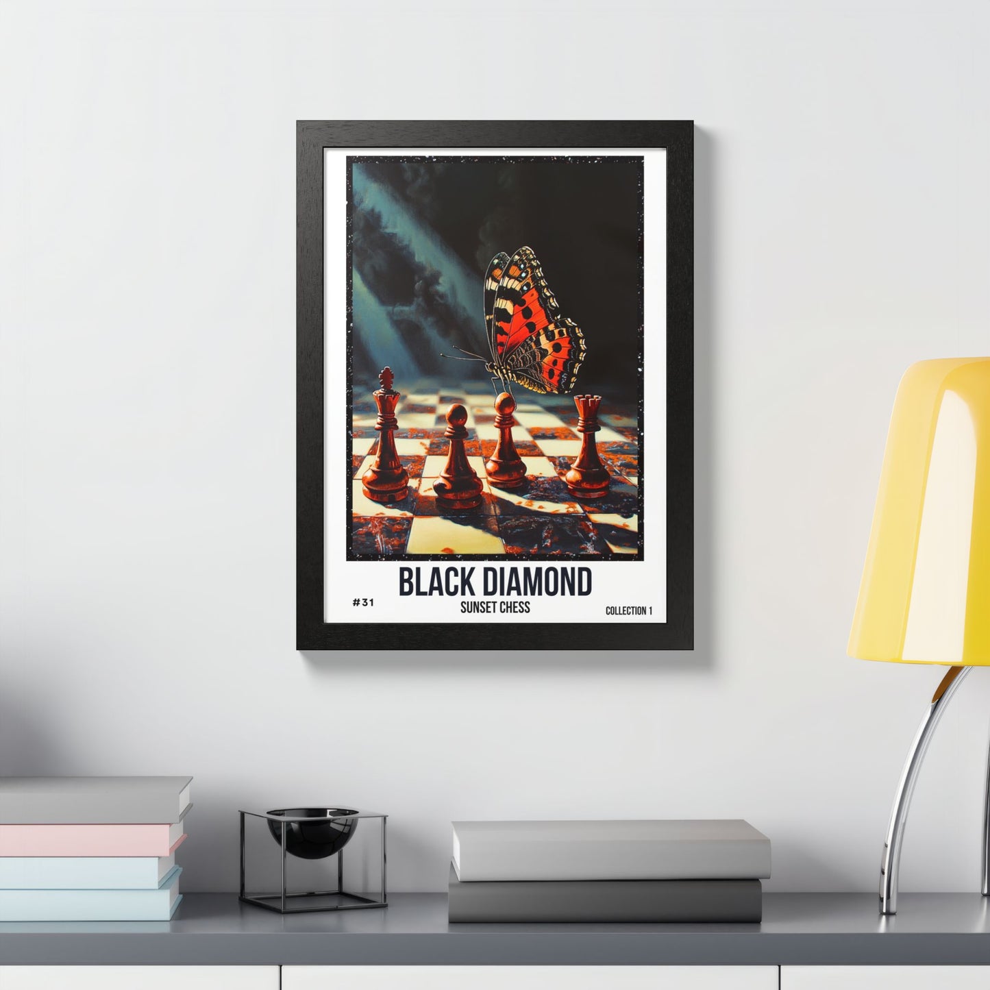 Black Diamond - Collection 1 Card #31 - Sunset Card Poster Framed 12"x16"