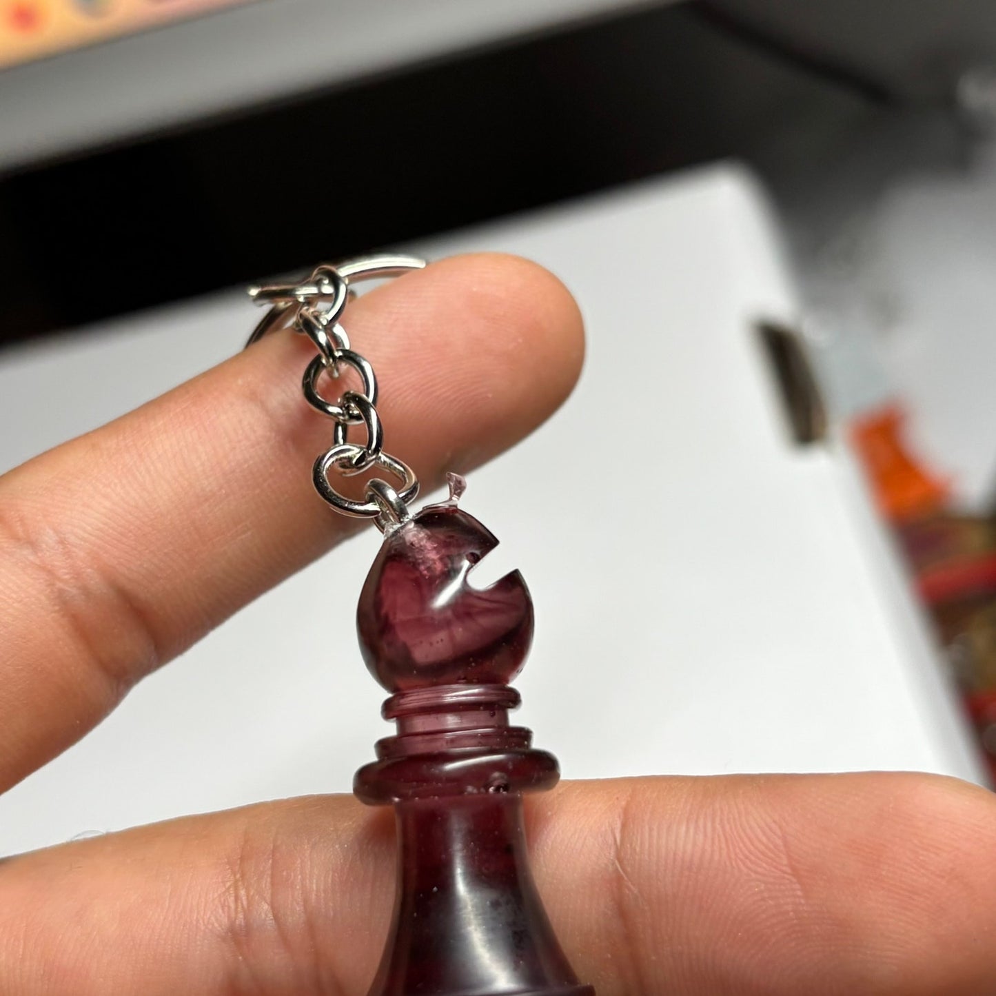 Red Vile Bishop - Handmade Resin Keychain