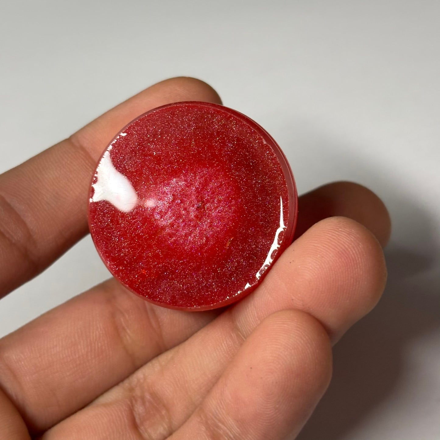 Hot Red Bishop - Handmade Resin Keychain - Large Edition