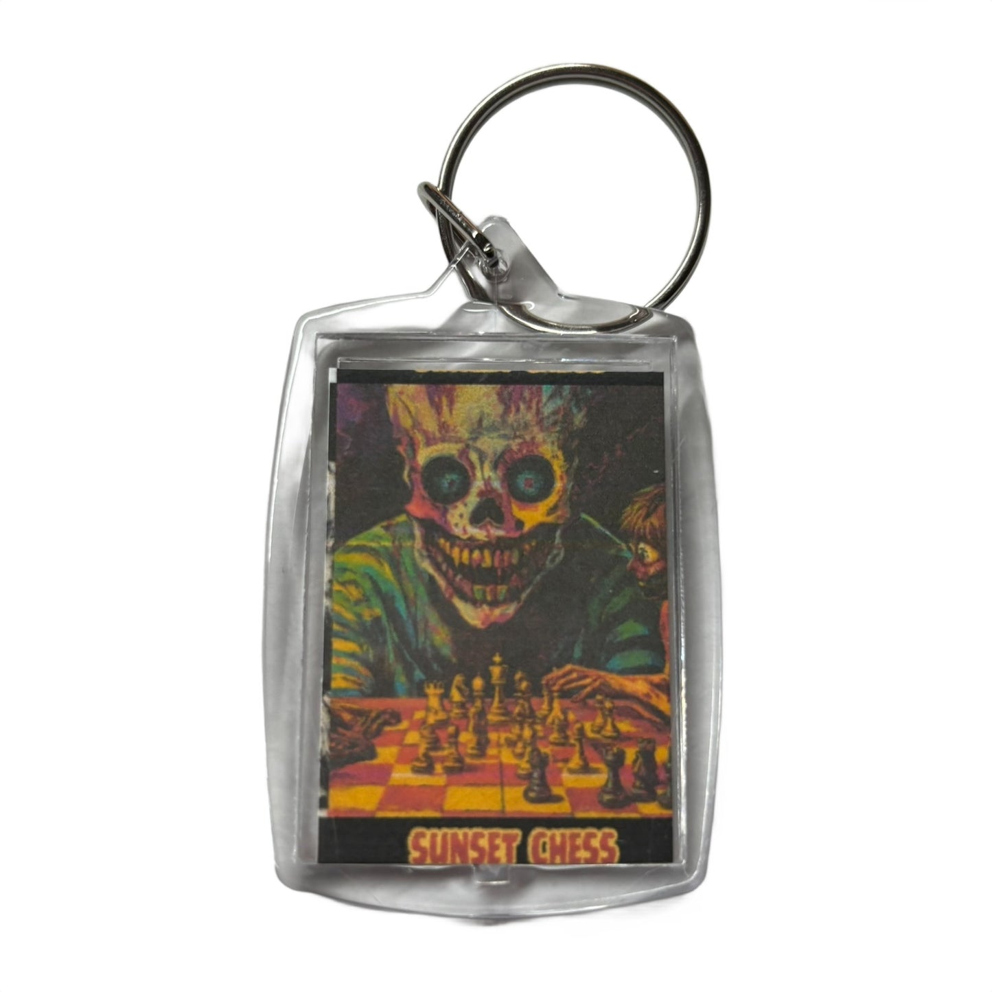 Scared Face - Chess  Photo Keychain