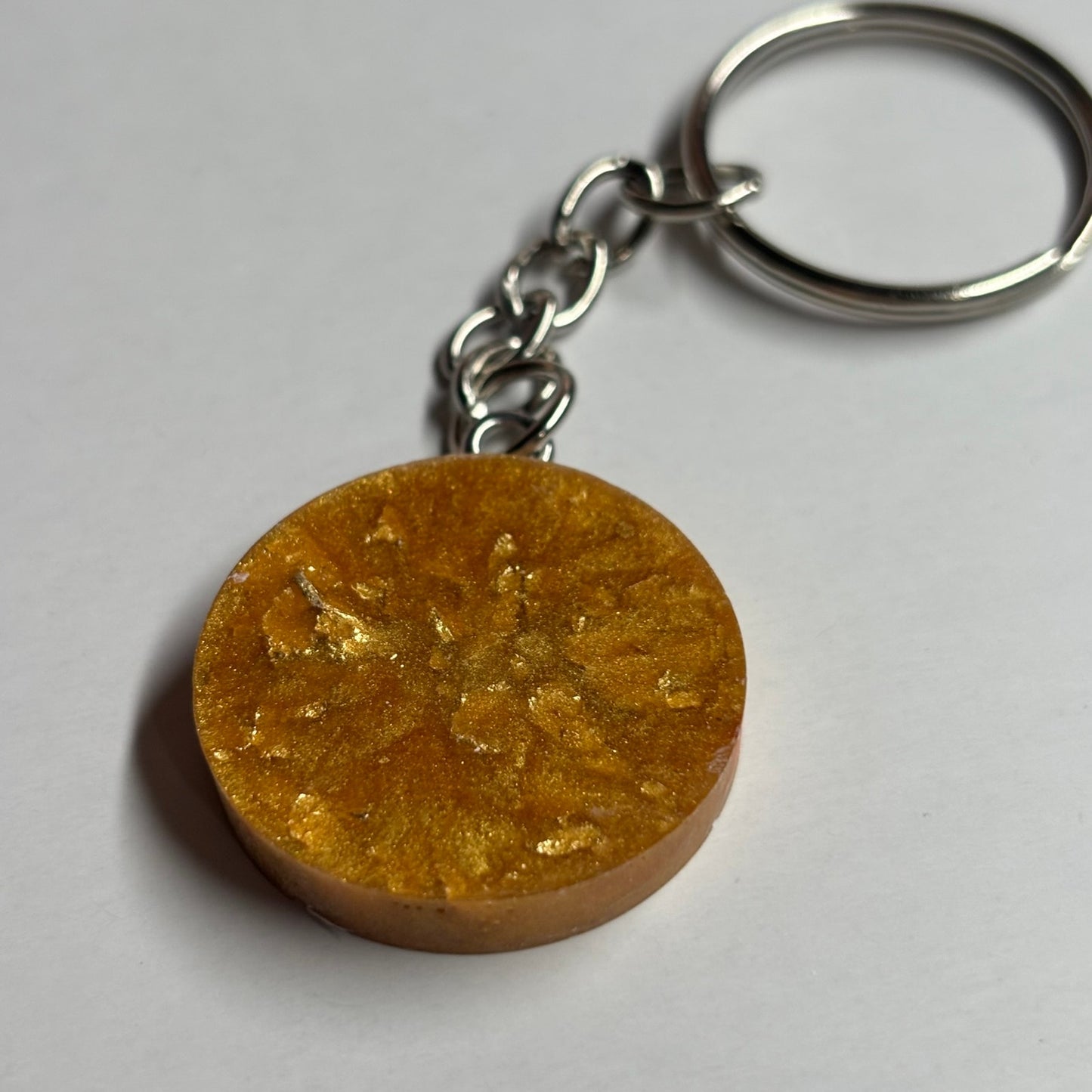 Cream Gold Pawn - Handmade Resin Keychain - Flat Edition