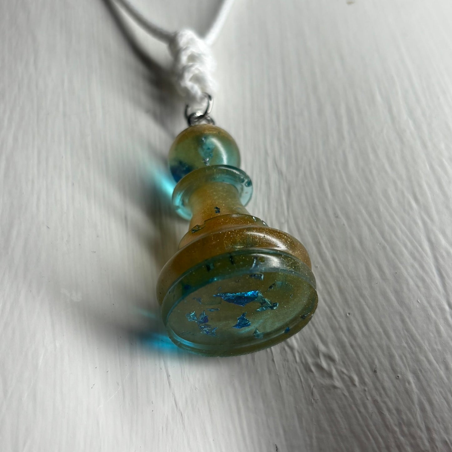 Royal Pawn- Handmade Resin Chess Necklace