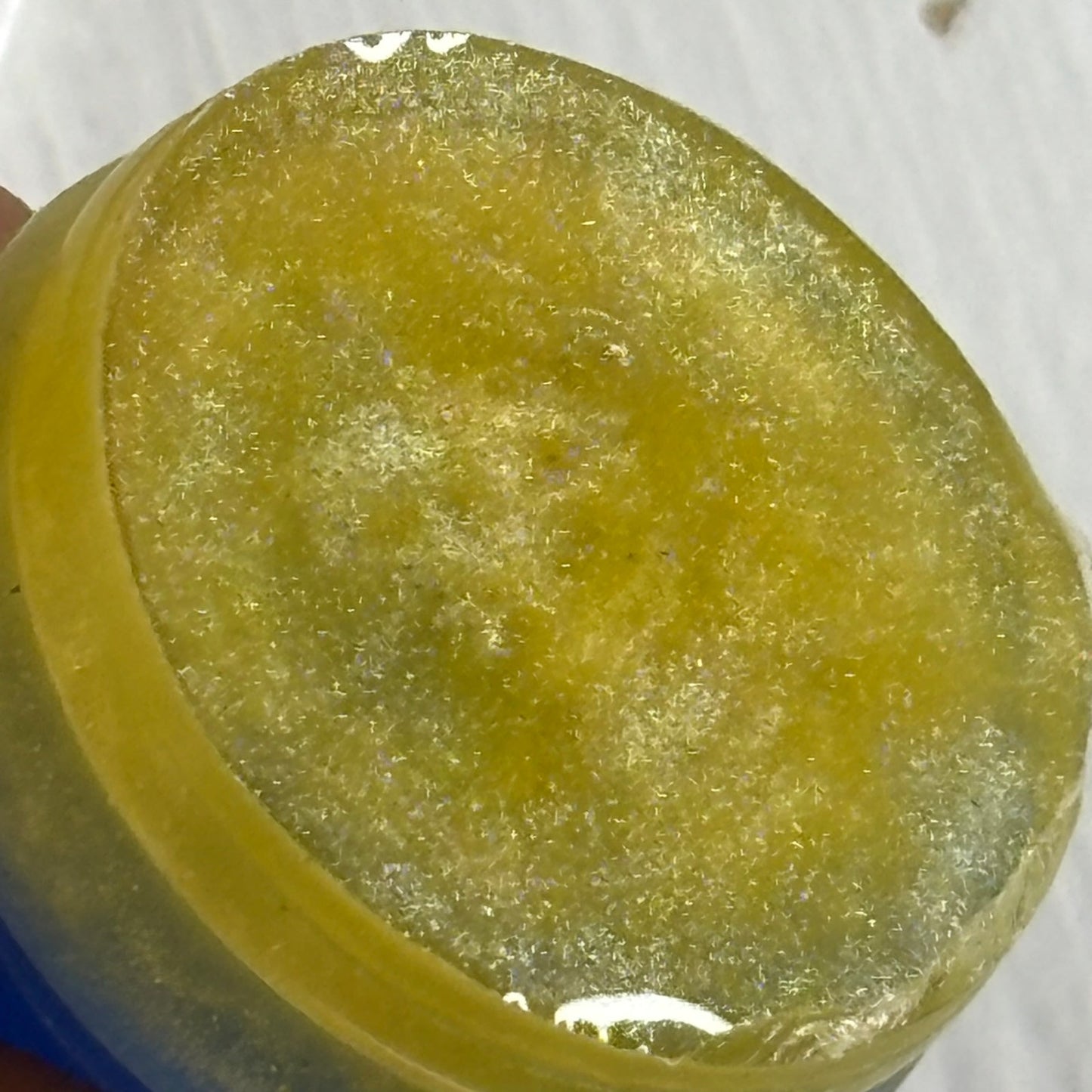 Blue & Yellow Bishop - Handmade Resin Chess Necklace