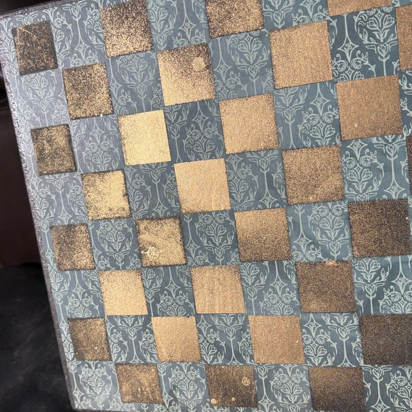 Vintage Green - Scrapbook Chess Board