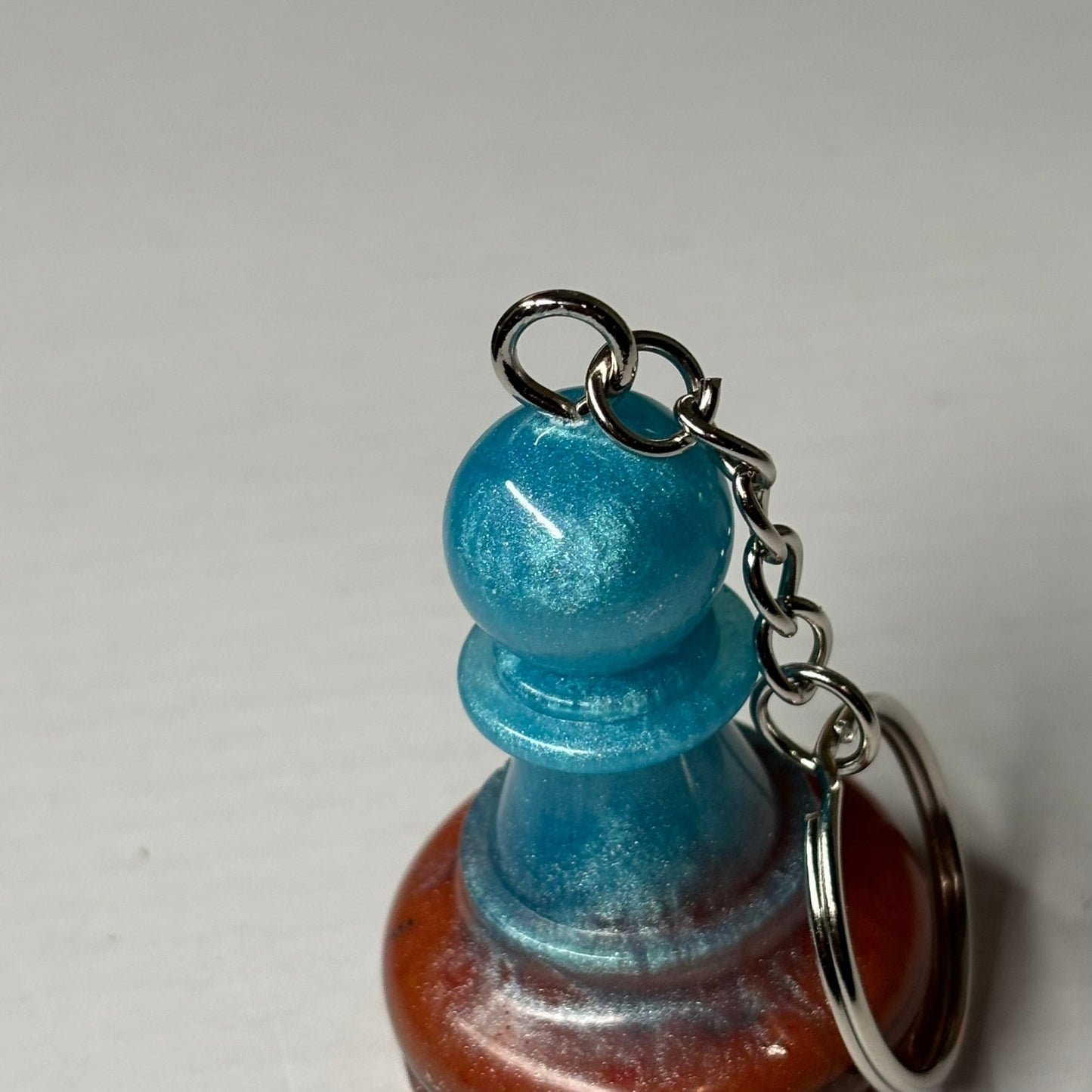 Blue Royal Pawn - Handmade Resin Keychain - Large Edition