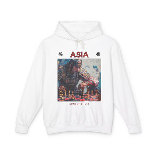 Asian Warrior - White Chess Hoodie