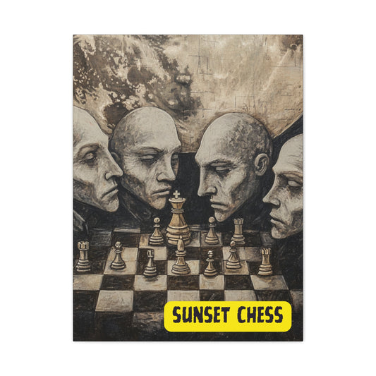 The Four Wise Heads - Canvas Chess Print 24"x32"