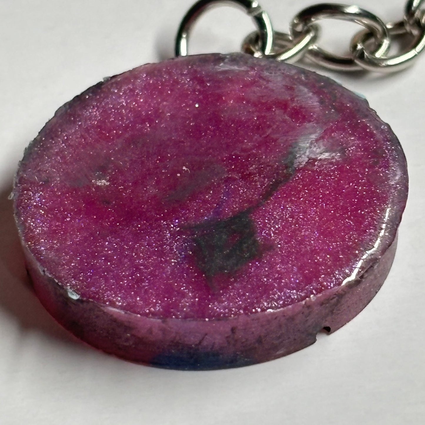 Dark Purple Rook - Handmade Resin Keychain - Flat Edition