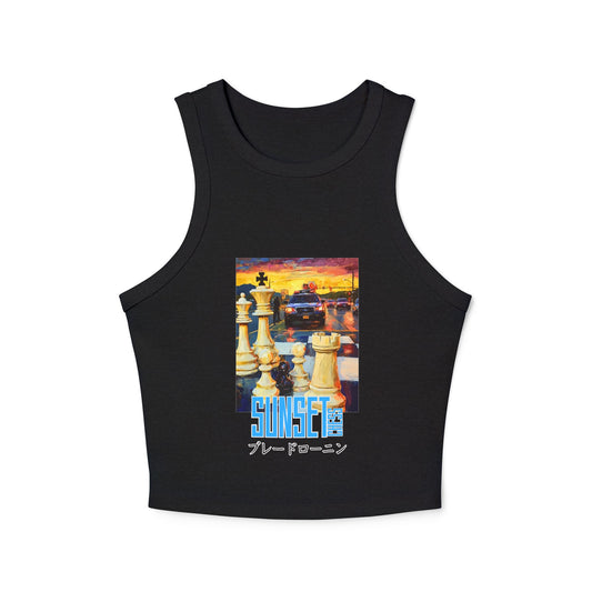 Police Pursuit - Women's Black Chess Tank Top
