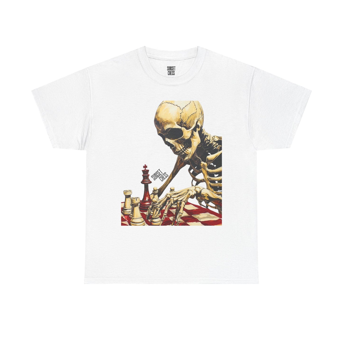 Skeleton Chess - Unisex Heavy Cotton Tee