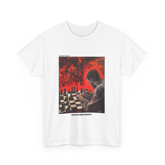 Fighting Demons - White Chess T Shirt