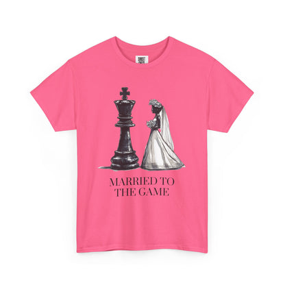 Hot Pink - Married to the Game - Unisex Heavy Cotton Chess Tee