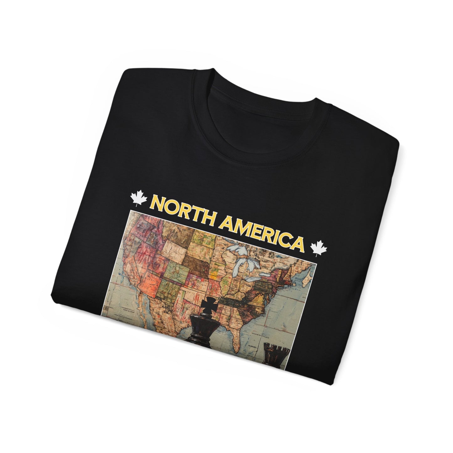 American Map - Black Chess T Shirt