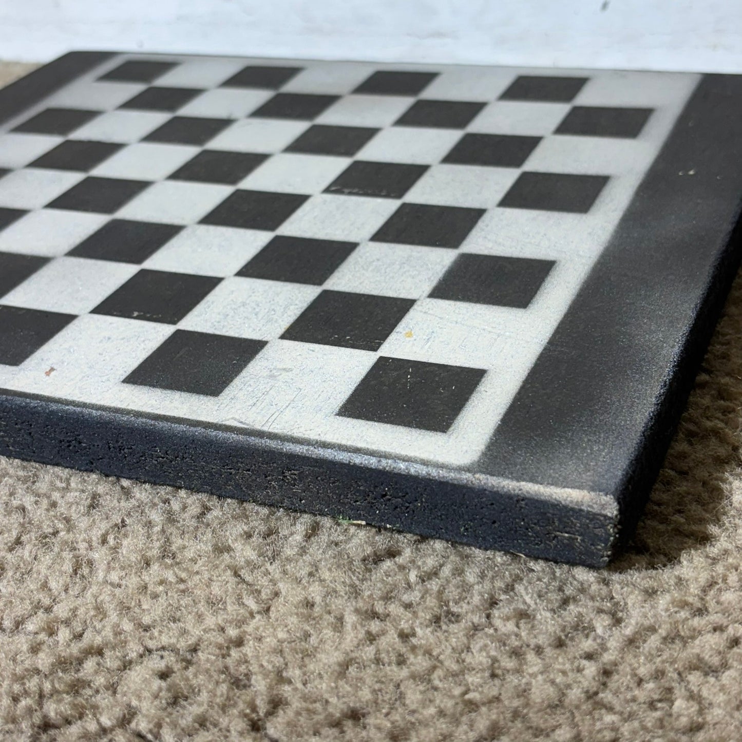 Gray & Black - Painted Chess Board