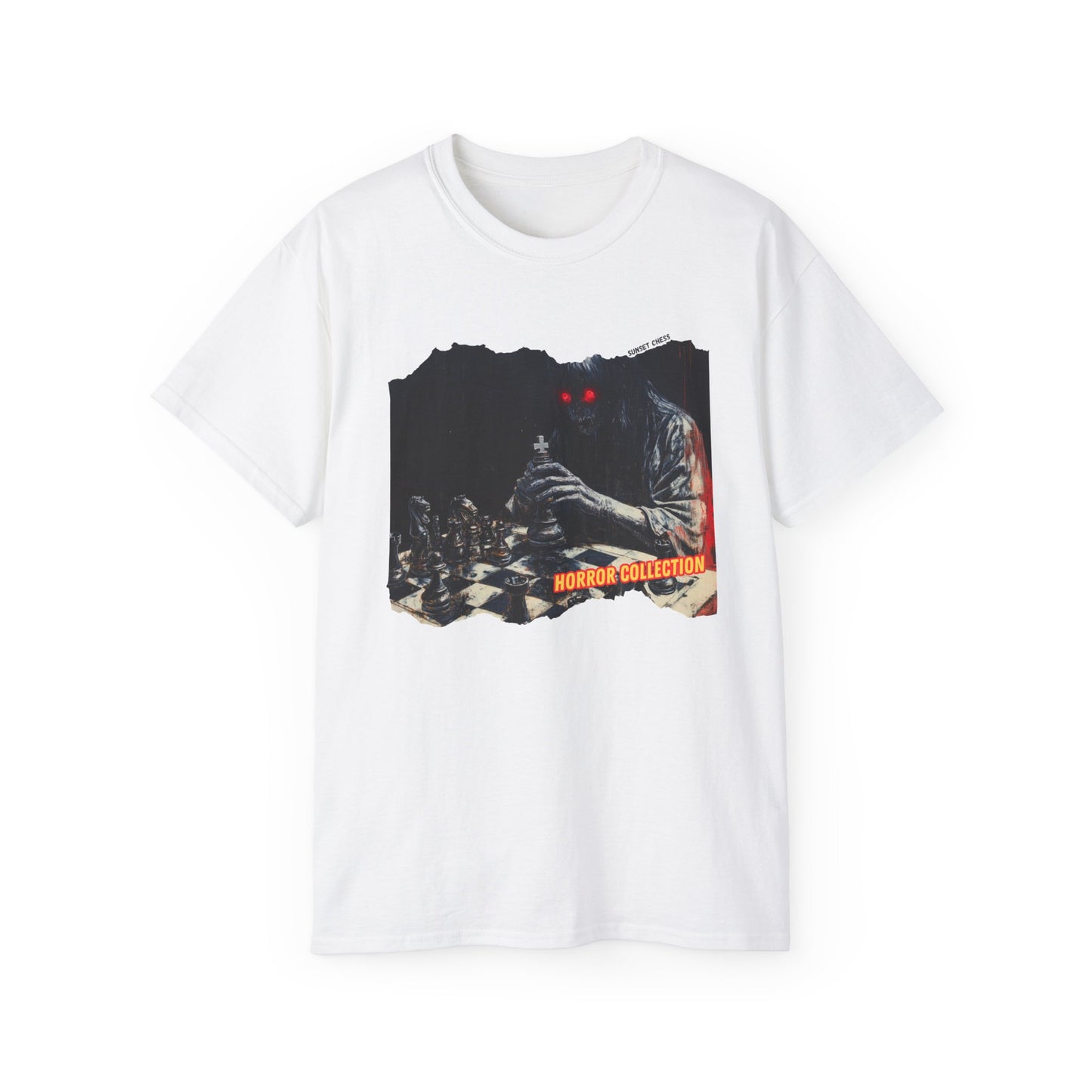 Chess In Darkness - White Chess T Shirt
