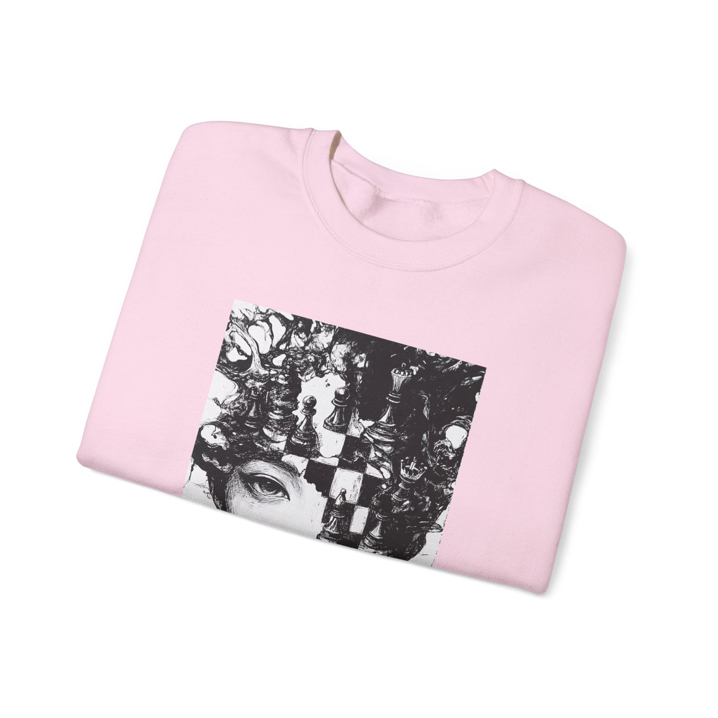Breaking Point - Light Pink Chess Crewneck Sweater