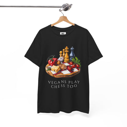 Copy of Vegan Chess - Black Tee - Unisex Heavy Cotton Tee