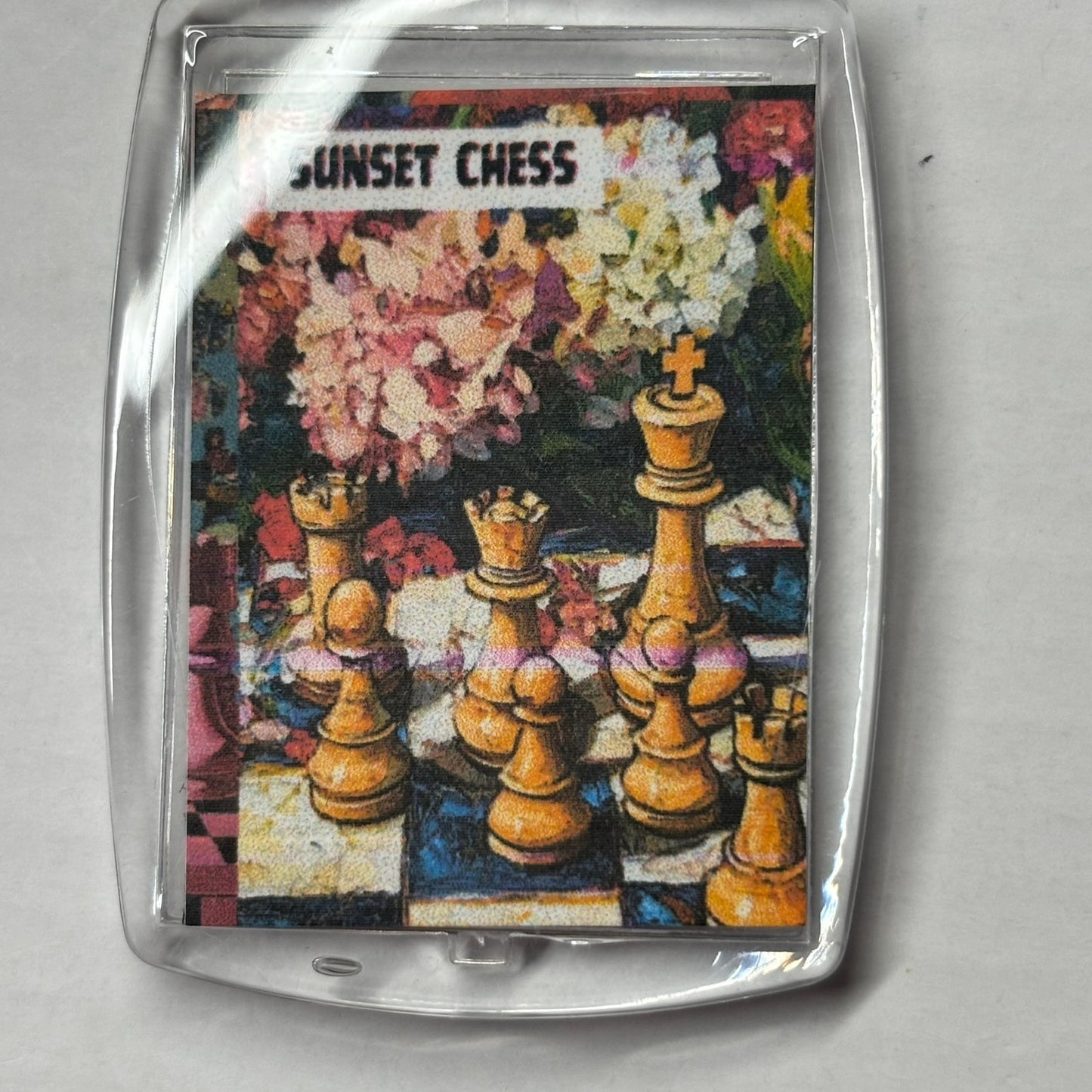 Vintage Style - Chess  Photo Keychain