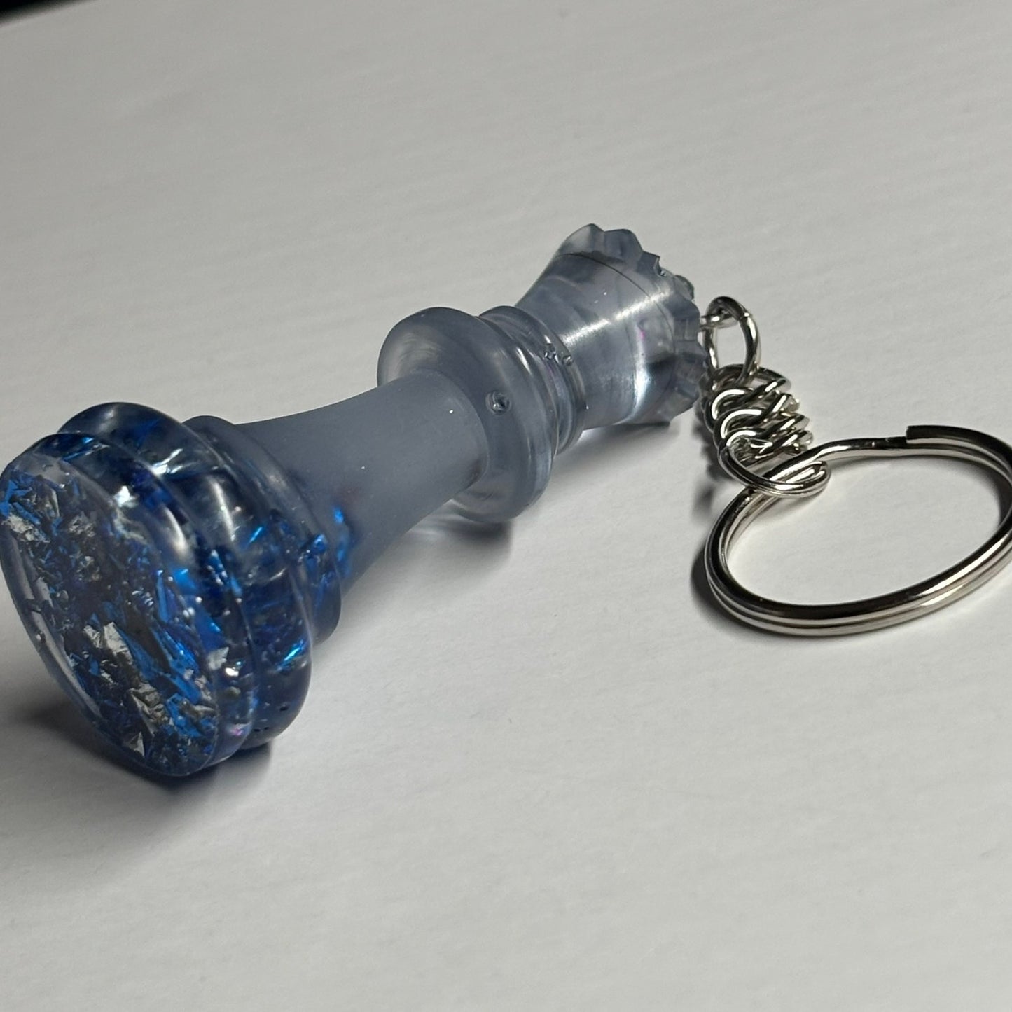 Light Blue Queen - Handmade Resin Keychain