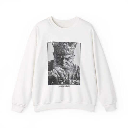 Stare Of Death - White Chess Crewneck Sweater
