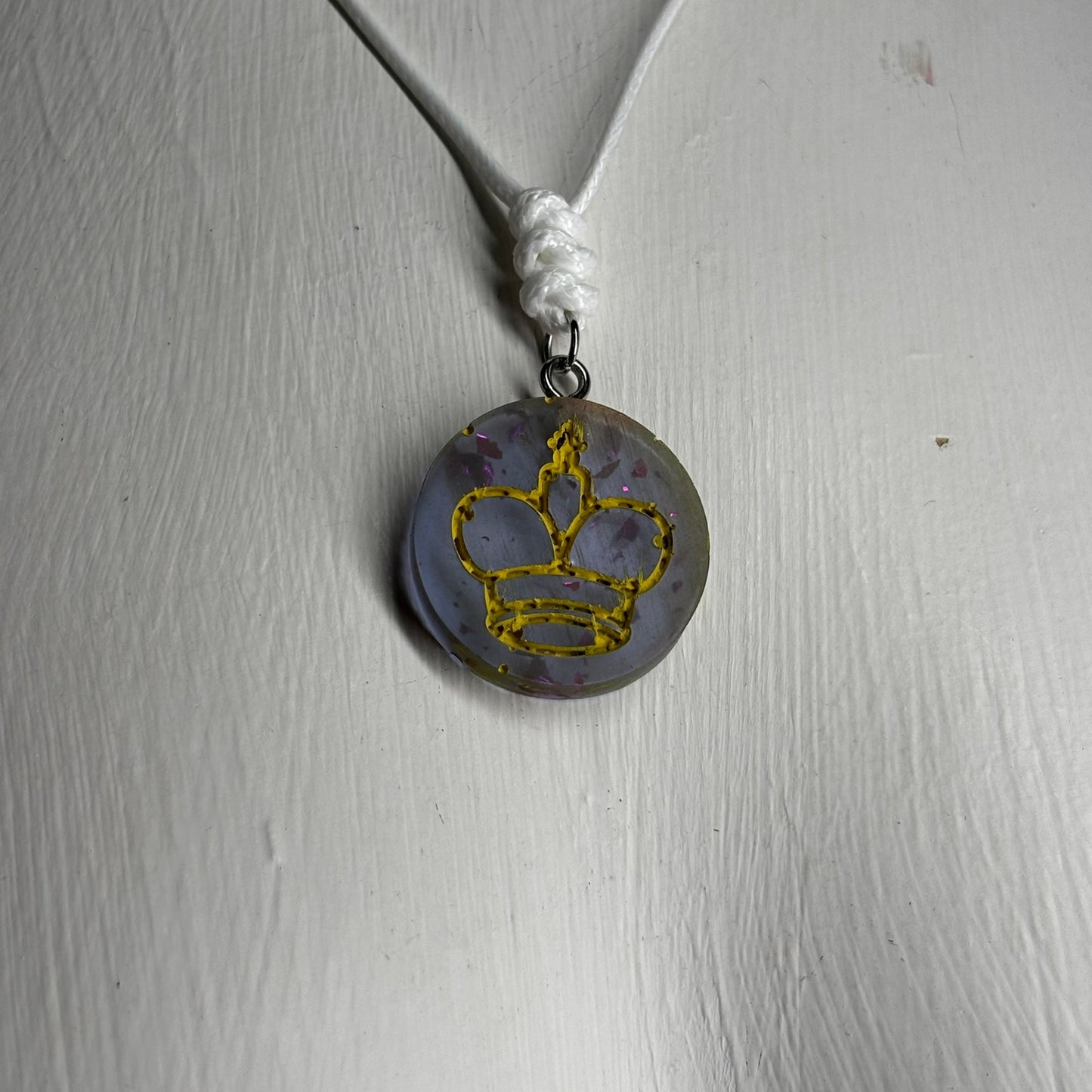 Moonlight King - Handmade Resin Chess Necklace
