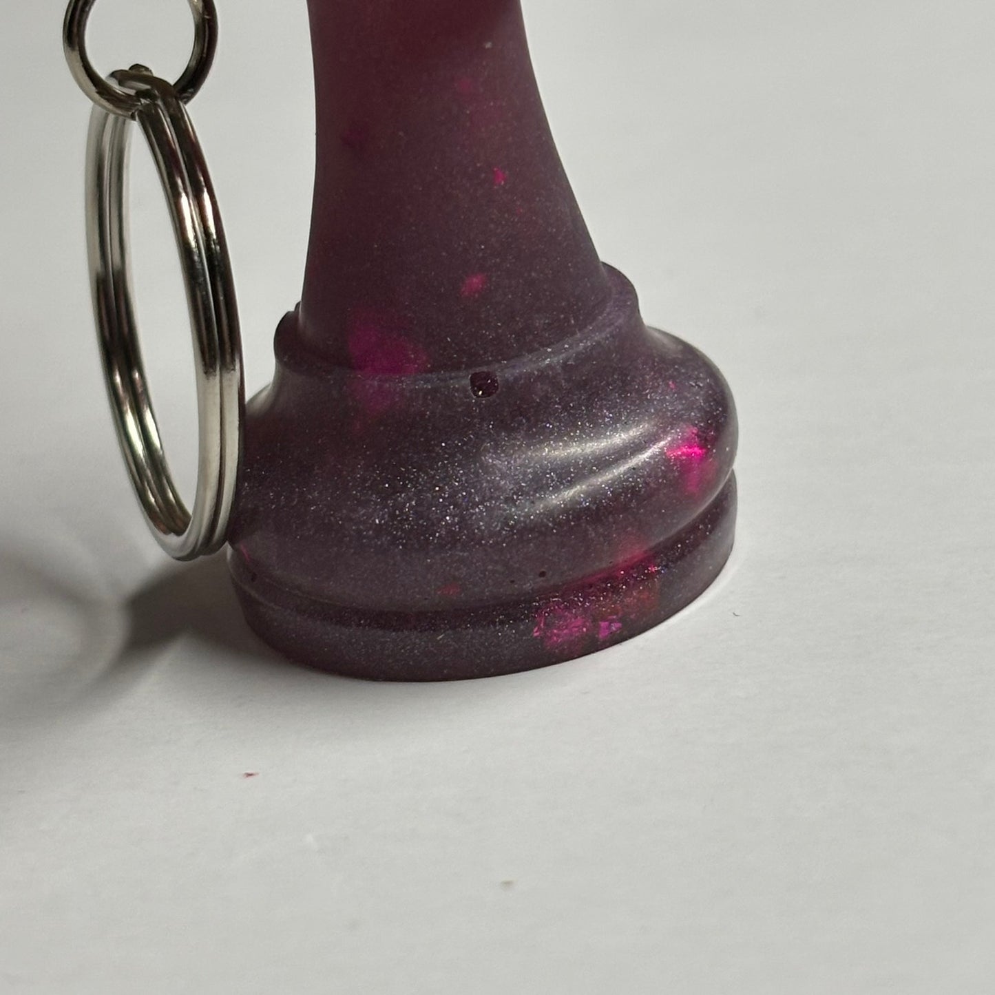 Purple Specked King - Handmade Resin Keychain