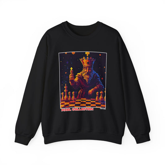 Pixel King - Black Chess Crewneck Sweater